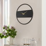 Wallity Stripe Metal Wall Clock - APS103 Negro